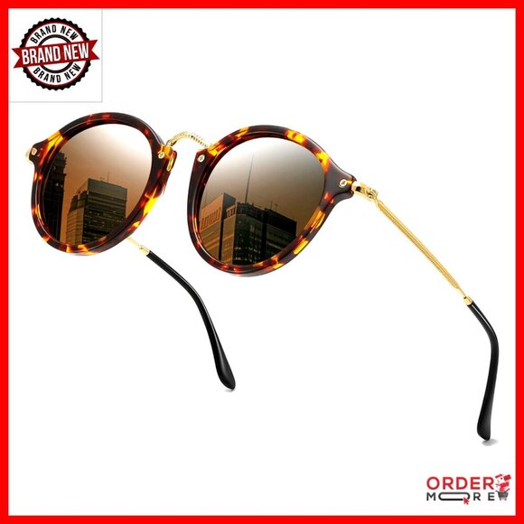Polarized Round Sunglasses TR90 Frame UV Protection Retro Style main image 5